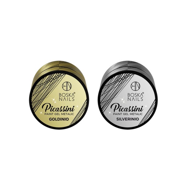 Boska Nails Złoty żel do zdobień Picassini Metalic Paint Gel GOLDINIO 5 ml