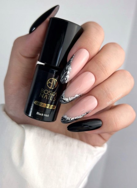 Boska Nails Lakier Hybrydowy Divine Black Hell no 302 6 ml