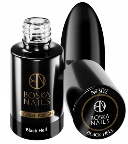 Boska Nails Lakier Hybrydowy Divine Black Hell no 302 6 ml