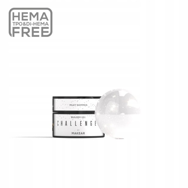 Makear Żel Budujący Challengel HG11 Milky Shimmer 15ml