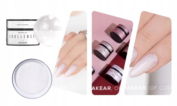 Makear Żel Budujący Challengel HG11 Milky Shimmer 15ml
