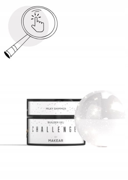 Makear Żel Budujący Challengel HG11 Milky Shimmer 15ml
