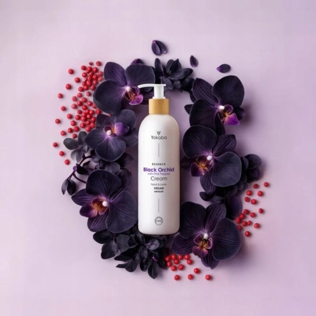 Yokaba Black Orchid vegan nawilżająco-odżywczy krem do ciała i dłoni 240ml